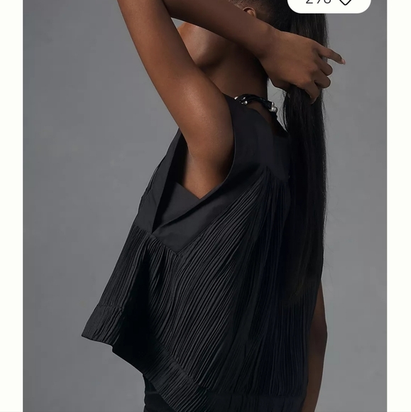 ANTHROPOLOGIE $CREW NECK PLISSE TOP - Picture 2 of 7